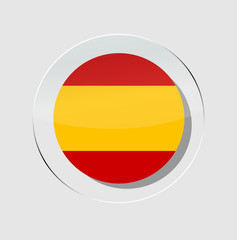 spain country flag circle icon with a white background