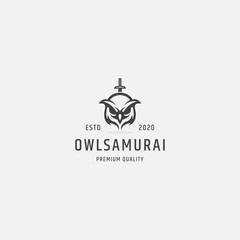 OWL logo concept. animal logo premium - vector