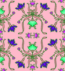 Flower pattern majolican