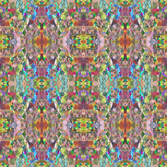 Boho chic seamless fractal ethnic rainbow patchwork