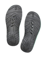 Sole of sport shoe on white background