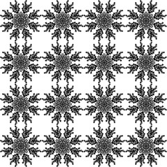  seamless abstract white and black flower geometry pattern