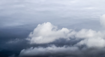 Dark clouds in the sky right before an upcoming storm