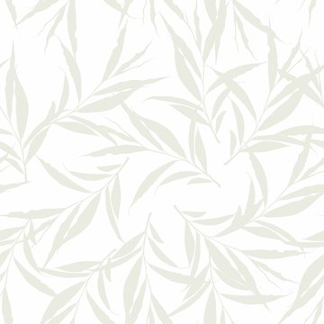 Seamless pattern of  herbs. Branch pattern on white background.