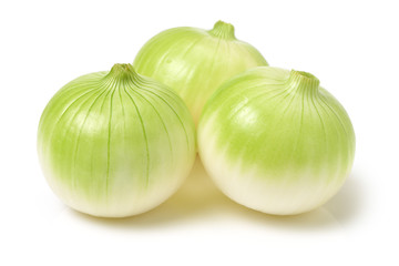 onion vegetable bulbs on white background