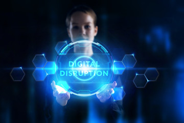 Business, Technology, Internet and network concept. Young businessman working on a virtual screen...