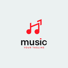 music logo in modern design template
