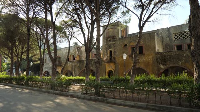 Old, abandoned market building in Eleousa, Rhodes Island, Greece