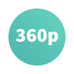 360p resoluition Design icon. vector illustration