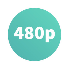 480p video icon design vector