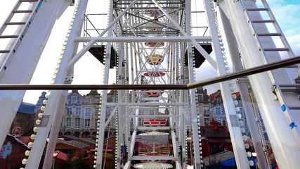 Photo depuis la nacelle d'une grande roue 