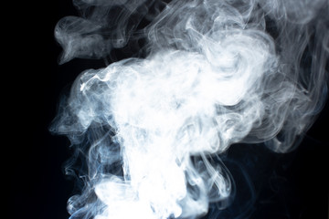 Abstract smoke on black blackground with background.