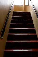This stairway is mysterious in this old building.