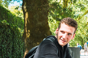 Man sitting in a park