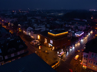 Droneshots of the Dresden Schauburg movie theater