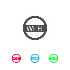 Wifi icon flat.