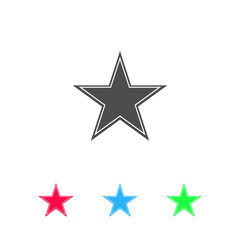 Star icon flat.