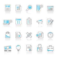 Business, finance and office icons - vector icon set