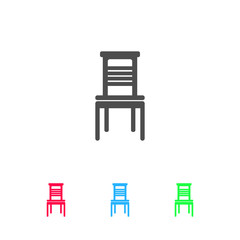 Chair icon flat.