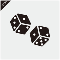 dice icon vector illustration symbol