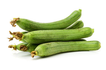 fresh loofah on the white background 
