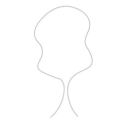 Tree line drawing vector illustration