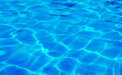 Fototapeta na wymiar Ripple Water in swimming pool