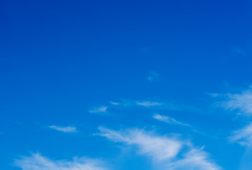 White clouds in blue sky