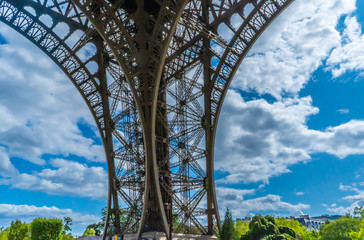 Eiffel tower paris from underneath