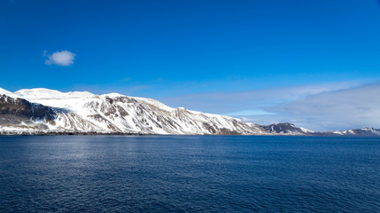 Artic landscape from the sea