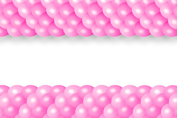 Group of helium balloons background.