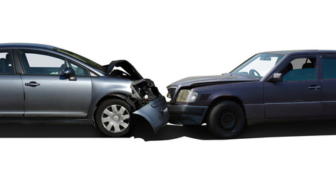 Obraz na płótnie Canvas Car accident involving two cars