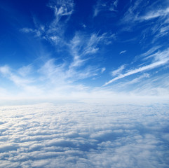 Clouds a view from airplane window