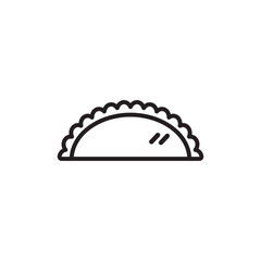 Pasty icon design isolated on white background. Vector illustration