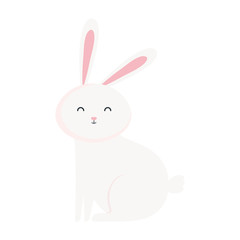 cute rabbit animal isolated icon vector illustration designicon