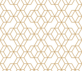 Seamless vector minimal pattern with gold octagons