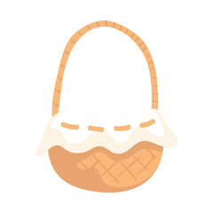 basket wicker traditional isolated icon vector illustration design