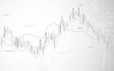 Obraz premium Financial trade concept. Stock market and exchange. Candle stick graph chart.