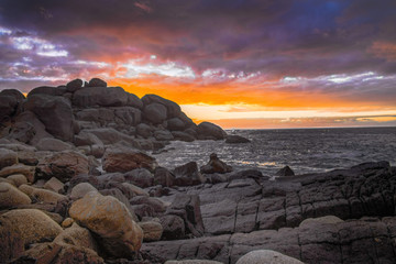 Sunset at local beach near Cape Town