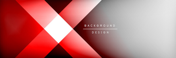 Abstract background - squares and lines composition created with lights and shadows. Technology or business digital template