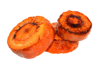 red carrots isolated on white background