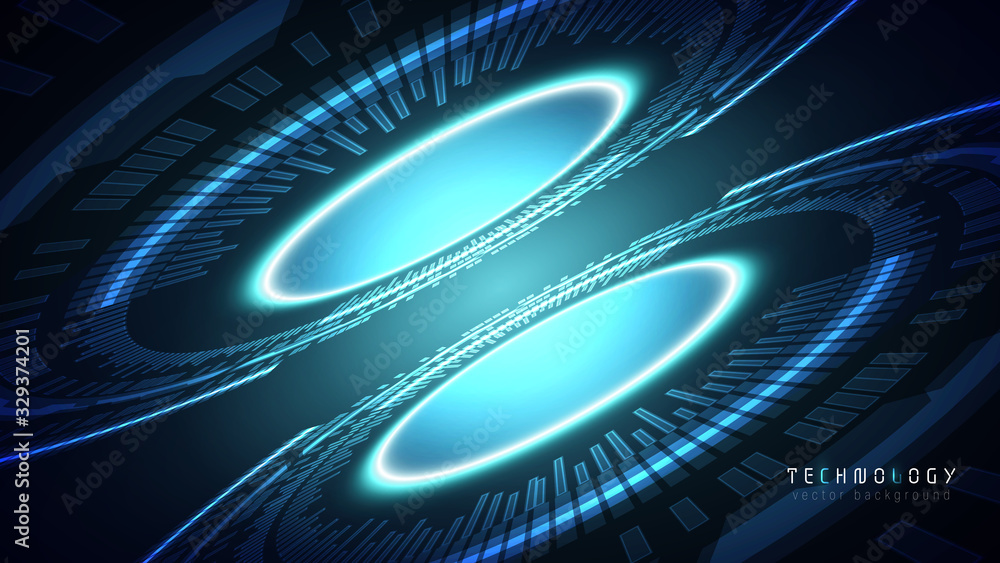 Poster futuristic game interface technology abstract vector background,ui copy space cyberspace technology 
