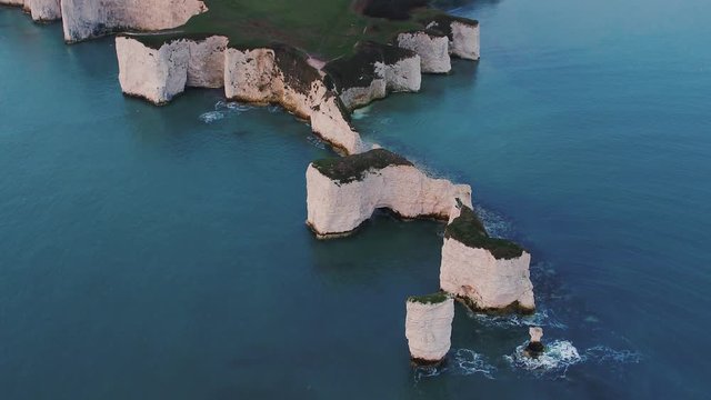 UK, England, Dorset, Swanage, Jurassic Coast, The Foreland or Handfast Point, Old Harry Rocks