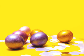 Lots of Easter eggs on the table.