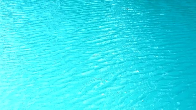 water surface of the swimming pool have little wave moving by the wind