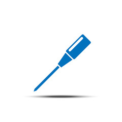 Vector screwdriver solid icon white background