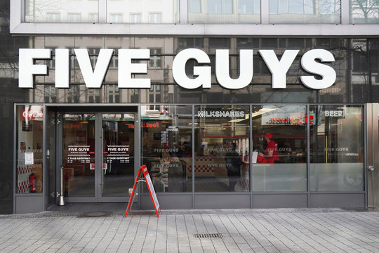 Five Guys Fast Casual Burger Restaurant In Hannover, Germany On March 2, 2020