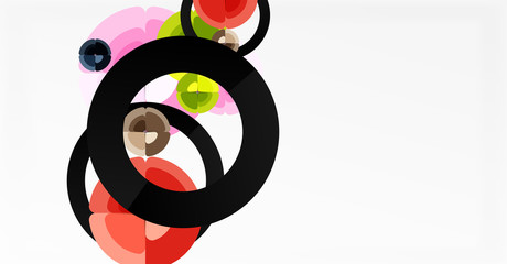 Abstract background, trendy color circles geometrical composition. Vector Illustration For Wallpaper, Banner, Background, Card, Book Illustration, landing page