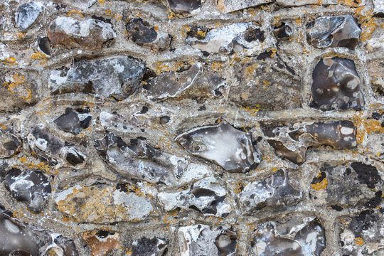 A Flint Wall Close Up