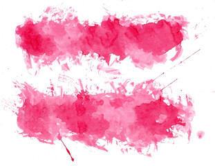 Abstract red color brush painting paper grain texture illustration element for wallpaper..